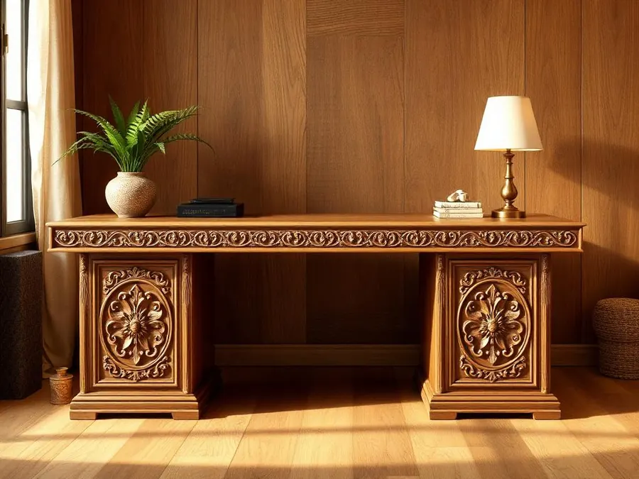 Bali inspired wooden executive desk blueprint Bali inspired wooden executive desk blueprint