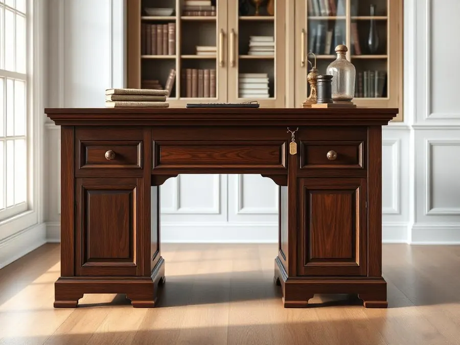 Dutch colonial executive office desk wood design Dutch colonial executive office desk wood design