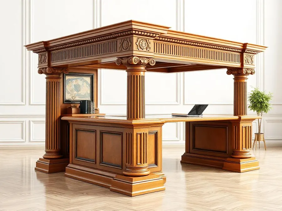 Roman style executive office desk wood plans Roman style executive office desk wood plans